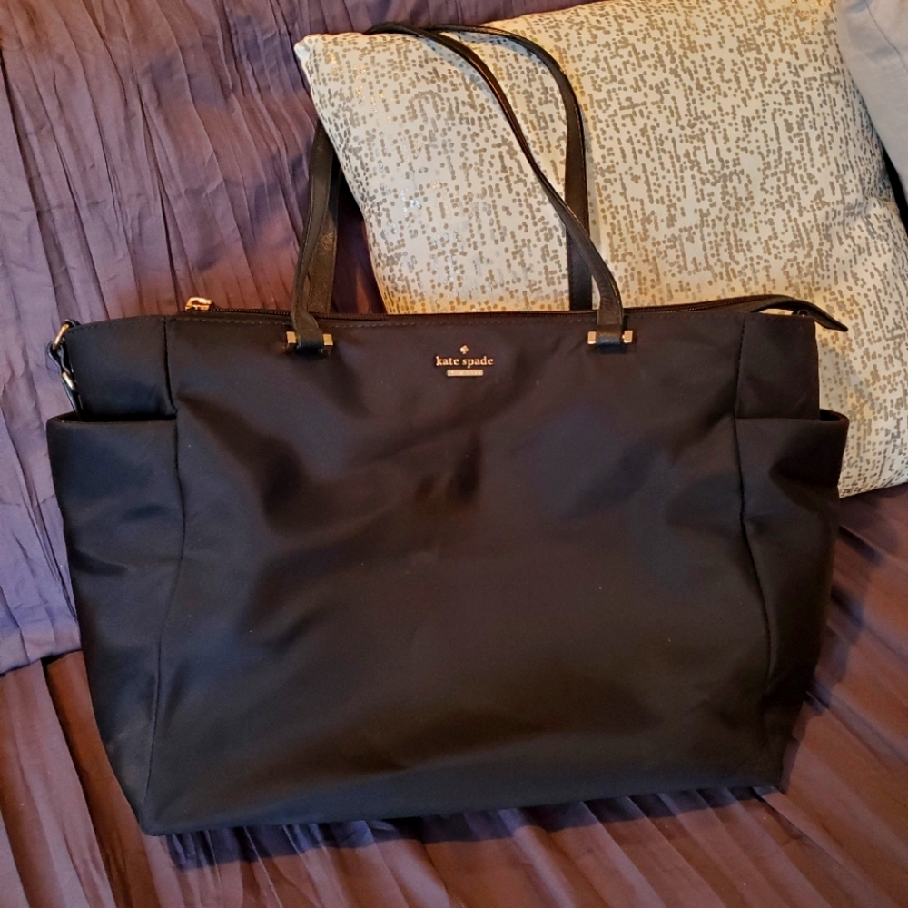 Kate Spade Black Nylon Diaper Bag